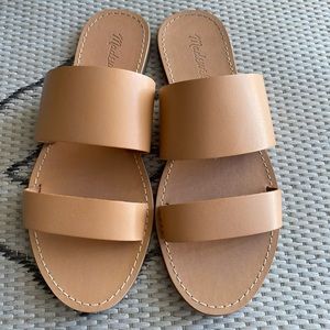 Madewell double strap boardwalk slide sandal